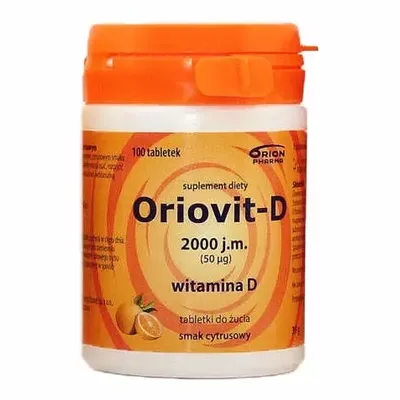 Oriovit-D 2000 j.m. Tabletki Do Żucia 100 Sztuk