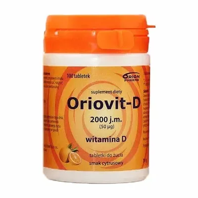 Oriovit-D 2000 j.m. Tabletki Do Żucia 100 Sztuk