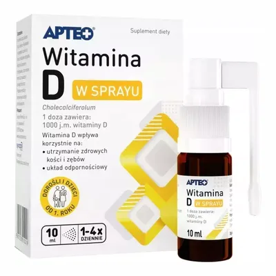 Witamina D 1000j.m W Sprayu Apteo 10ml