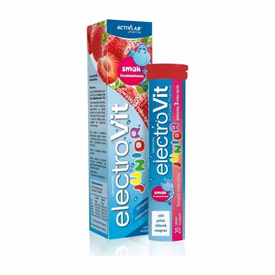 Electrovit Junior Truskawkowy Cytrynian Magnezu 20 Tabletek Musujących