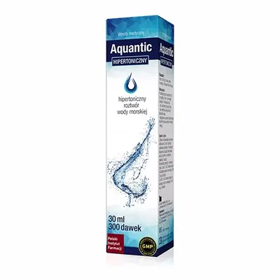 Aquantic Hipertoniczny Roztwór Wody Morskiej Higiena Nosa Nawilżanie 30ml