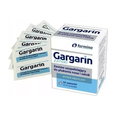 Saszetki Do Czyszczenia Zatok Zestaw Uzupełniający Gargarin Zatoki 32 Sasz