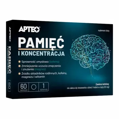 Pamięć I Koncentracja Apteo Wsparcie Pamięci 60 Tabletek