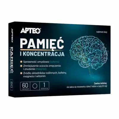 Pamięć I Koncentracja Apteo Wsparcie Pamięci 60 Tabletek