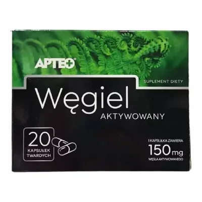 Węgiel Aktywowany Apteo 20 Kapsułek