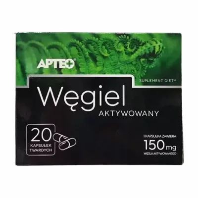 Węgiel Aktywowany Apteo 20 Kapsułek