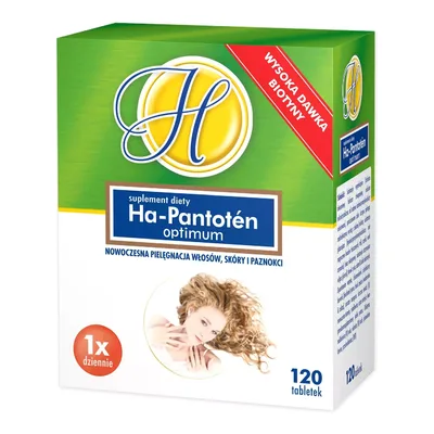 Ha-Pantoten Optimum Wsparcie Włosów i Zdrowej Cery 120 Tabletek