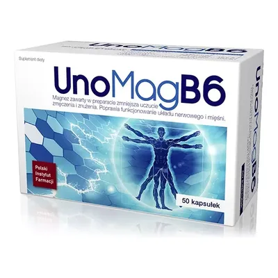 UnoMagB6 Magnez Potas Witamina B6 50 Kapsułek