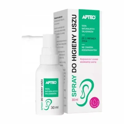 Spray Do Higieny Uszu Apteo Od 3. Miesiąca Życia 30ml