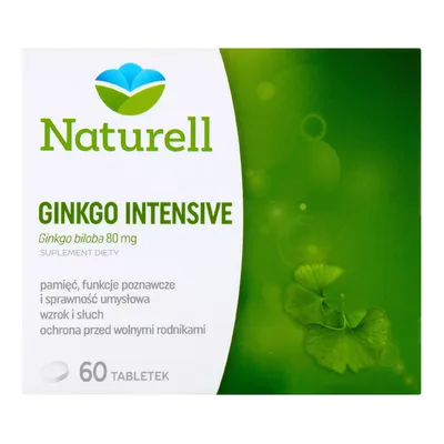 Naturell Ginkgo Intensive Miłorząb 60 Tabletek