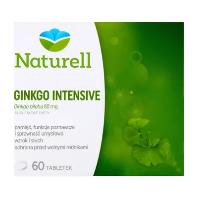 Naturell Ginkgo Intensive Miłorząb 60 Tabletek