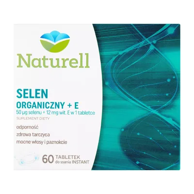 Naturell Selen Organiczny + Witamina E 60 Tabletek