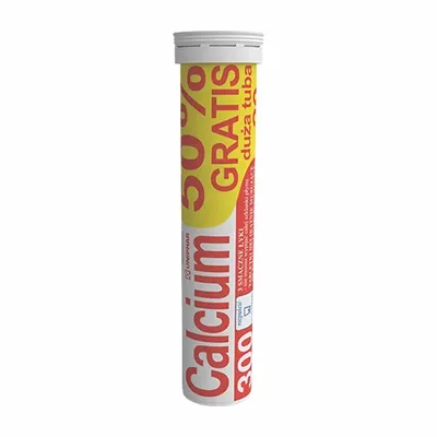 Calcium 300 Hypoalergiczne Pomarańczowe 20 Tabletek Musujących