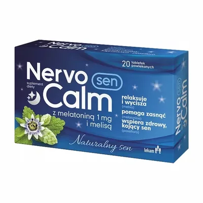 Nervocalm Sen Z Melatoniną Wsparcie W Problemach Z Zasypianiem 20 Tabletek