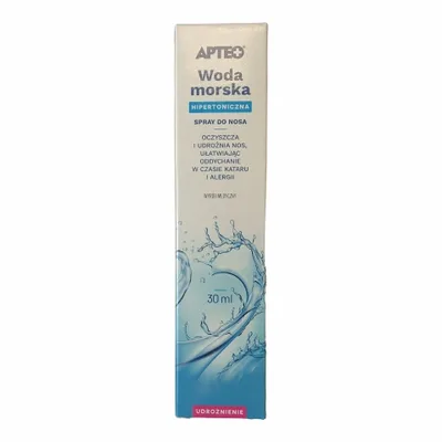 Woda Morska Hipertoniczna Apteo Care Udrażnianie Nosa 30 ml