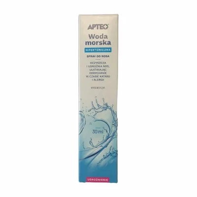 Woda Morska Hipertoniczna Apteo Care Udrażnianie Nosa 30 ml
