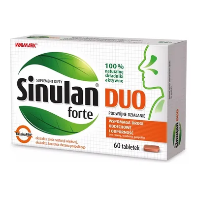 Sinulan Duo Forte Wspiera Prawidłowe Funkcjonowanie Zatok 60 Tabletek