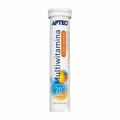 Multiwitamina Apteo Z Żeń-Szeniem 20 Tabletek Musujących