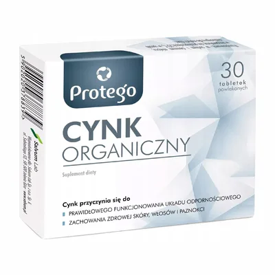 Protego Cynk Organiczny Zdrowa Cera I Odporność 30 Tabletek