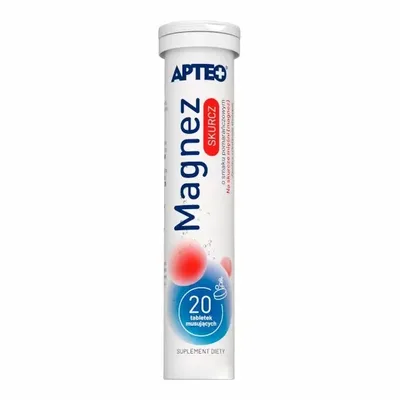 Magnez Apteo Skurcz Z Witaminą B6 I Potasem 20 Tabletek Musujących