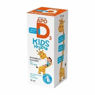 ApoD3 Kids Krople Witamina D3 600 j.m. Odporność 10ml