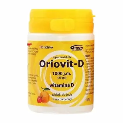 Oriovit-D 1000 j.m. Witamina D Tabletki Do Żucia 100 Sztuk