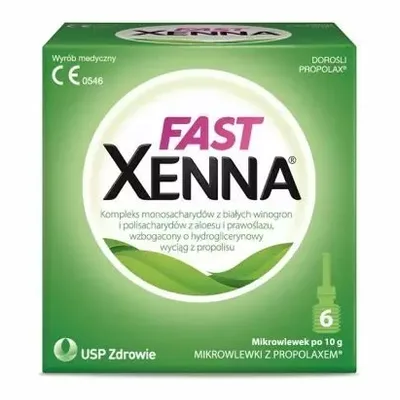 Xenna Fast Roztwór Doodbytniczy 10g Sześć Mikrowlewek