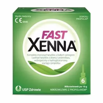 Xenna Fast Roztwór Doodbytniczy 10g Sześć Mikrowlewek