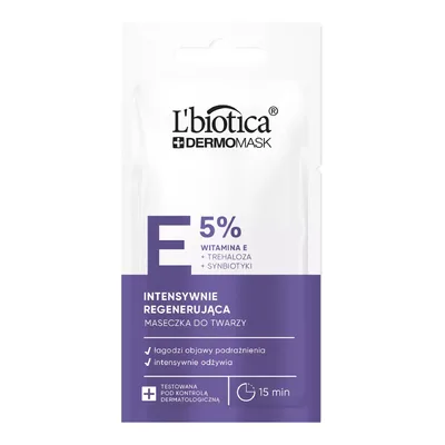 L'biotica Dermomask Intensywnie Regenerująca Maska Do Twarzy Z Wit E 8ml