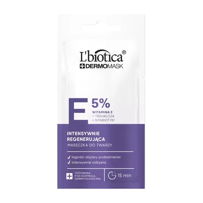 L'biotica Dermomask Intensywnie Regenerująca Maska Do Twarzy Z Wit E 8ml
