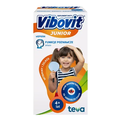 Vibovit Junior Witaminy + Żelazo 30 Tabletek Do Ssania