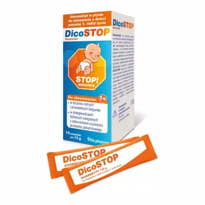 DicoStop Diosmektyt Biegunki 10 Saszetek
