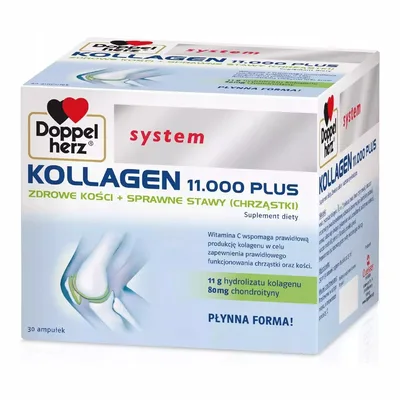 Doppelherz Kollagen 11.000 Plus Wspiera Stawy I Chrząstki 30 Ampułek