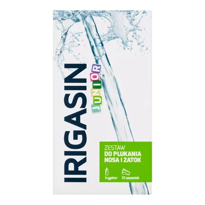 Irigasin Junior Zestaw Do Płukania Nosa I Zatok 12 Saszetek + Irygator