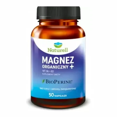 NATURELL MAGNEZ ORGANICZNY+*50 KAPS.