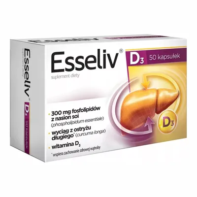 Esseliv D3 Wsparcie Wątroby 50 Kapsułek