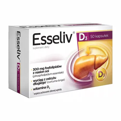 Esseliv D3 Wsparcie Wątroby 50 Kapsułek