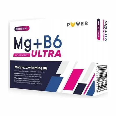 Mg+B6 ULTRA Magnez 60mg Witamina B6 1.4mg 60 szt.