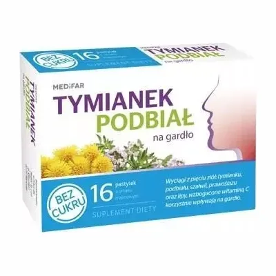 Tymianek I Podbiał Ziołowe Ukojenie 16 Pastylek Bez Cukru