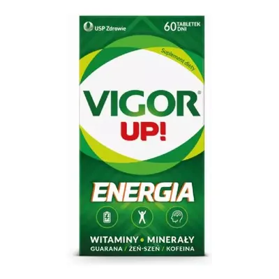 VIGOR UP! ENERGIA Witaminy I Minerały Guarana Żeń-Szeń Kofeina 60 Tabletek