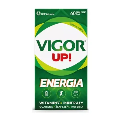 VIGOR UP! ENERGIA Witaminy I Minerały Guarana Żeń-Szeń Kofeina 60 Tabletek