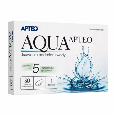 AquaApteo Pomaga Usuwać Nadmiar Wody Z Organizmu 30 Tabletek