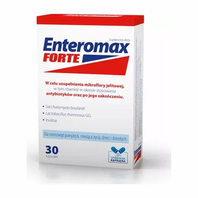 Enteromax Forte Uzupełnienie Mikroflory Jelitowej 30 Kapsułek