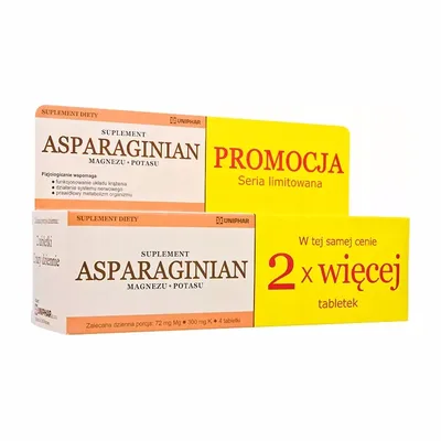 Asparginian Magnez I Potas 50+50 Tabletek