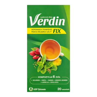 Verdin Fix Herbatka Ziołowa Na Lepsze Trawienie 20 Saszetek