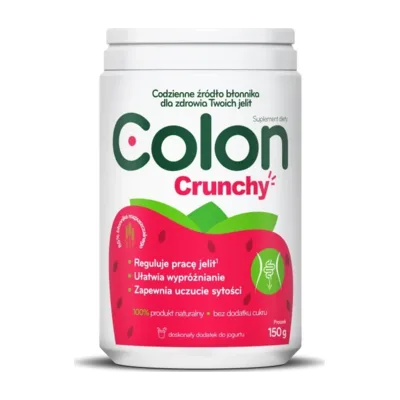 Colon Crunchy Proszek Wspomagający Pracę Jelit Smak Truskawkowy 150g