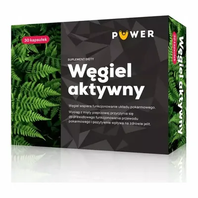 Węgiel Aktywny Puwer Układ Trawienny Jelita 30 Kapsułek