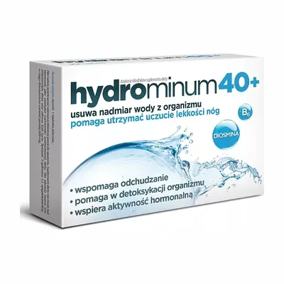 Hydrominum 40+ Usuwa Nadmiar Wody Nawłoć Zielona Herbata 30 Tabletek