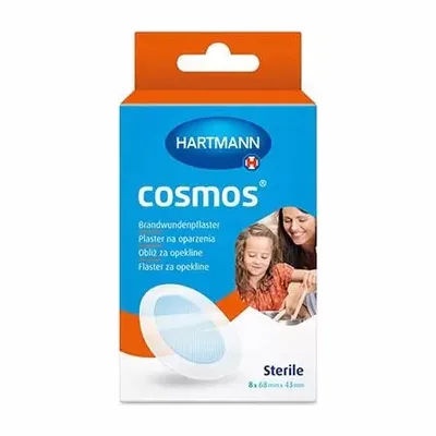 Plaster Na Oparzenia Cosmos 68mm x 43mm 8 Sztuk