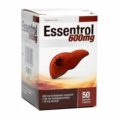 Essentrol 600 mg Fosfolipidów Sojowych 50 Kapsułek Miękkich